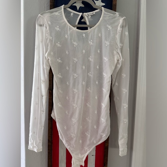 Free People Tops - Free people embroidered bodysuit